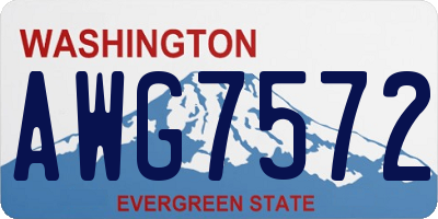 WA license plate AWG7572