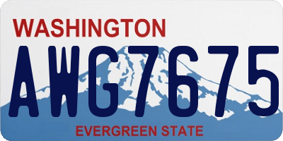 WA license plate AWG7675
