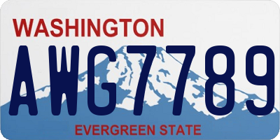 WA license plate AWG7789