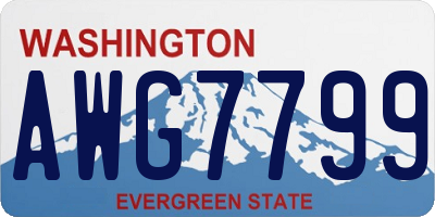 WA license plate AWG7799