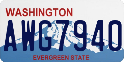 WA license plate AWG7940