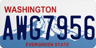 WA license plate AWG7956