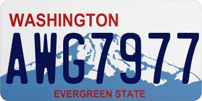 WA license plate AWG7977