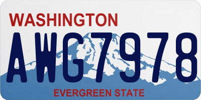 WA license plate AWG7978