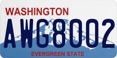 WA license plate AWG8002