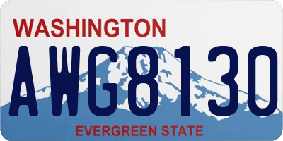WA license plate AWG8130