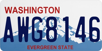 WA license plate AWG8146
