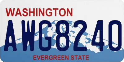 WA license plate AWG8240