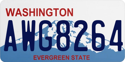 WA license plate AWG8264
