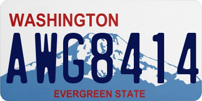 WA license plate AWG8414