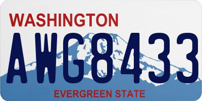 WA license plate AWG8433