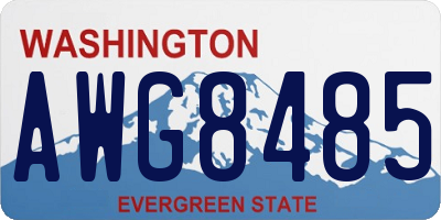 WA license plate AWG8485