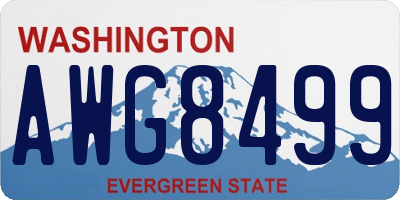 WA license plate AWG8499