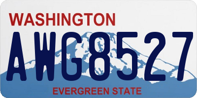 WA license plate AWG8527