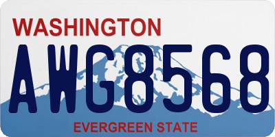 WA license plate AWG8568