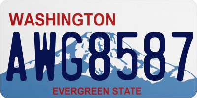 WA license plate AWG8587