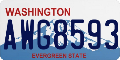 WA license plate AWG8593