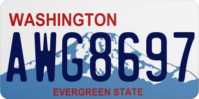 WA license plate AWG8697