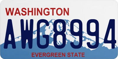 WA license plate AWG8994