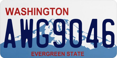 WA license plate AWG9046