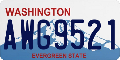 WA license plate AWG9521