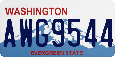 WA license plate AWG9544