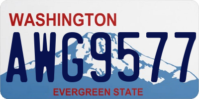 WA license plate AWG9577