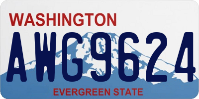WA license plate AWG9624