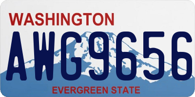 WA license plate AWG9656