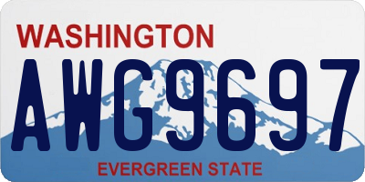 WA license plate AWG9697