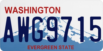 WA license plate AWG9715