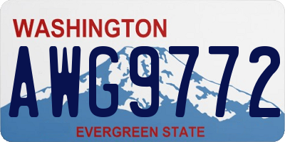 WA license plate AWG9772