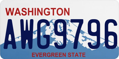 WA license plate AWG9796