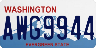 WA license plate AWG9944