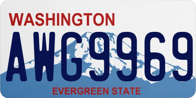 WA license plate AWG9969