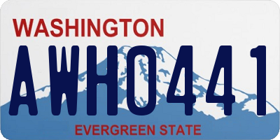 WA license plate AWH0441
