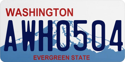 WA license plate AWH0504