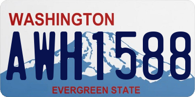 WA license plate AWH1588