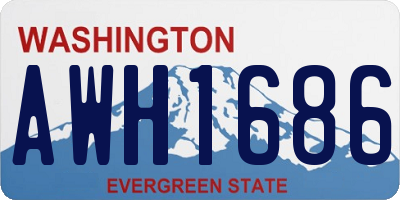 WA license plate AWH1686