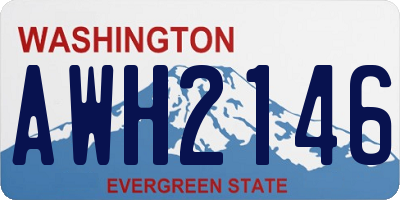 WA license plate AWH2146