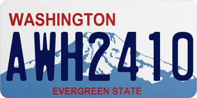WA license plate AWH2410