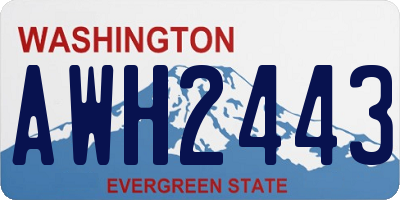 WA license plate AWH2443