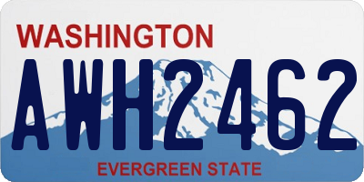 WA license plate AWH2462