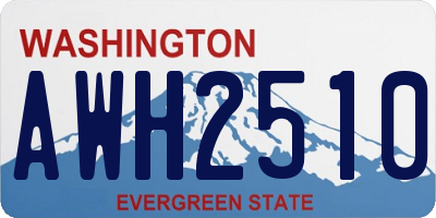 WA license plate AWH2510