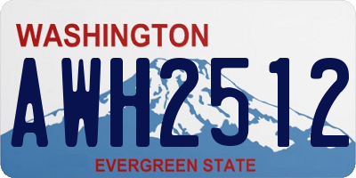 WA license plate AWH2512