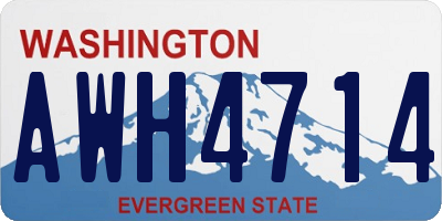 WA license plate AWH4714