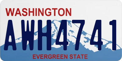 WA license plate AWH4741