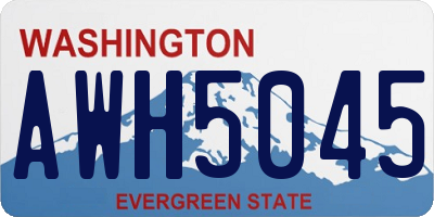 WA license plate AWH5045