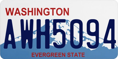 WA license plate AWH5094