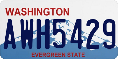 WA license plate AWH5429
